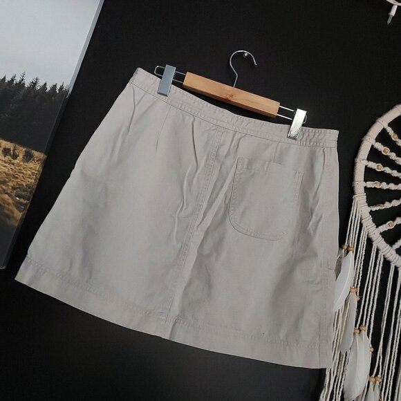 LIGHT sand Utility Vintage Y2K 100% Cotton Skirt - Picture 4 of 9